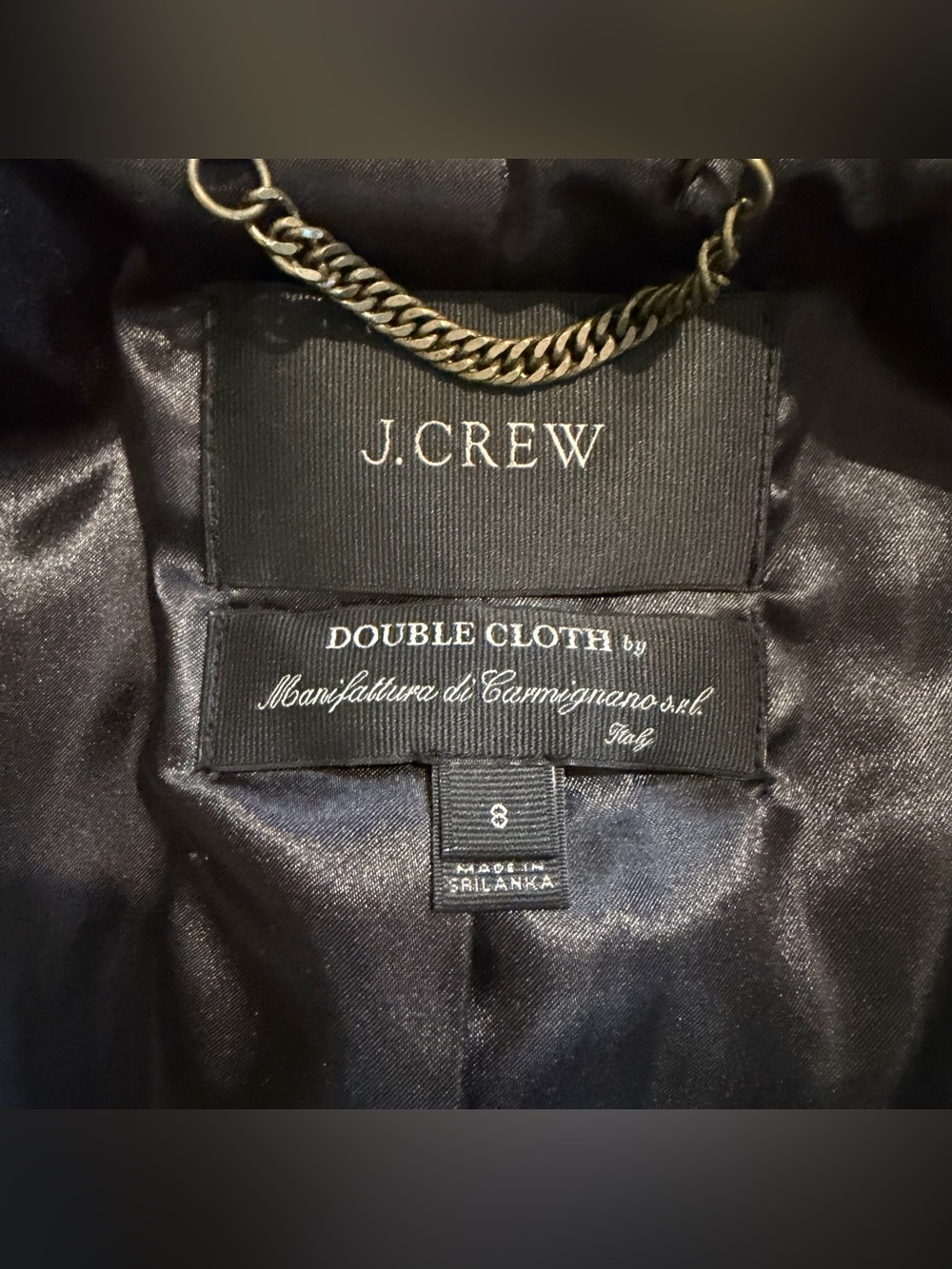 J. Crew Classic Lady Day Coat - Italian Double-Cloth Wool in Black - Picture 6 of 9